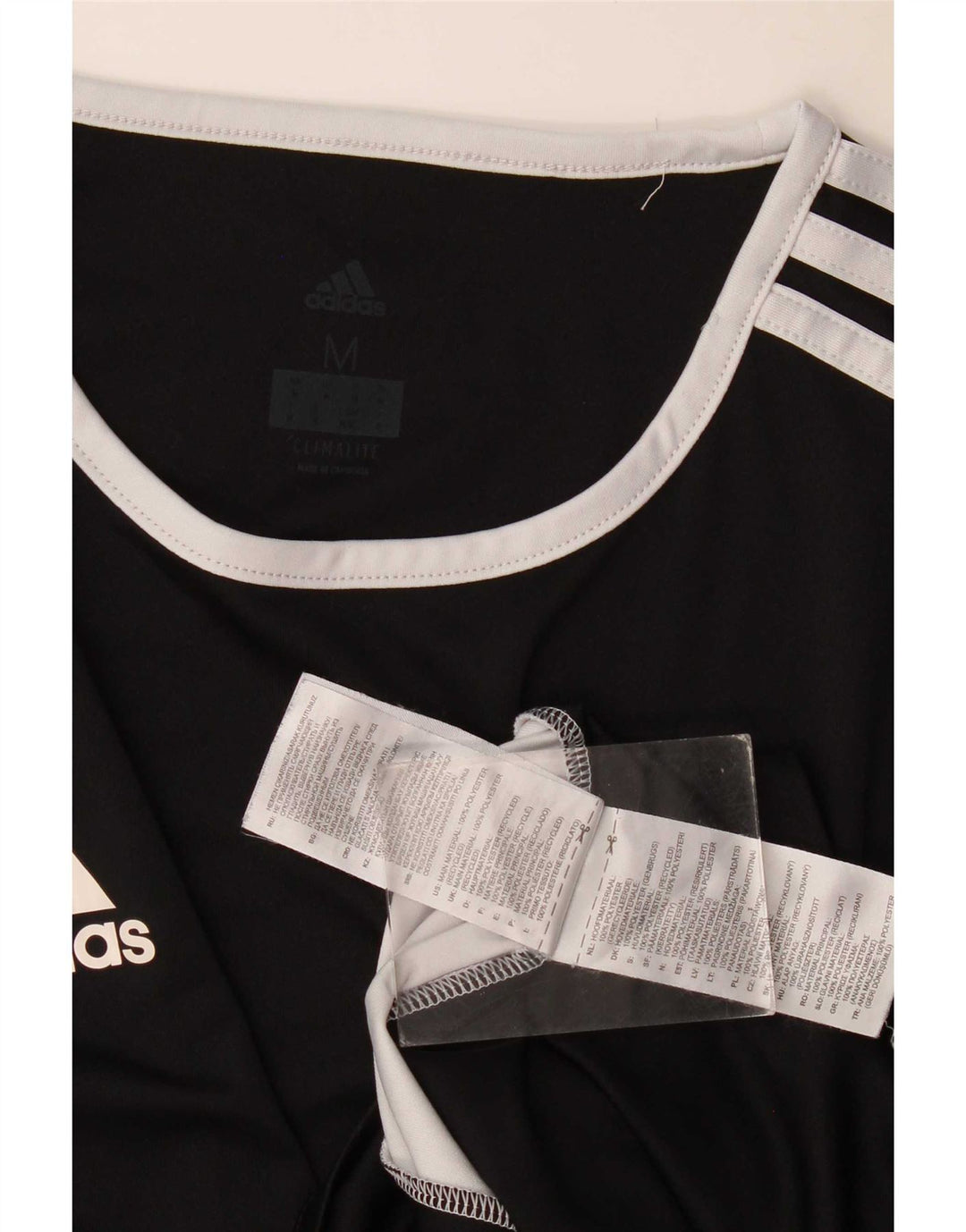 Adidas Herren Climalite T-Shirt Top Medium Schwarz Colourblock Polyester