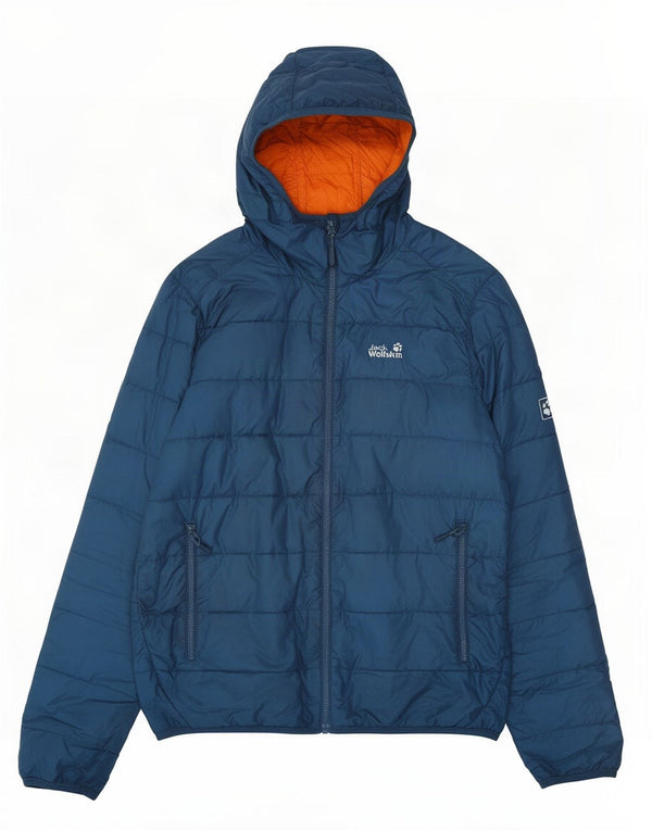 Jack Wolfskin Herre hættepolstret jakke UK 40/42 Medium Blue Polyester