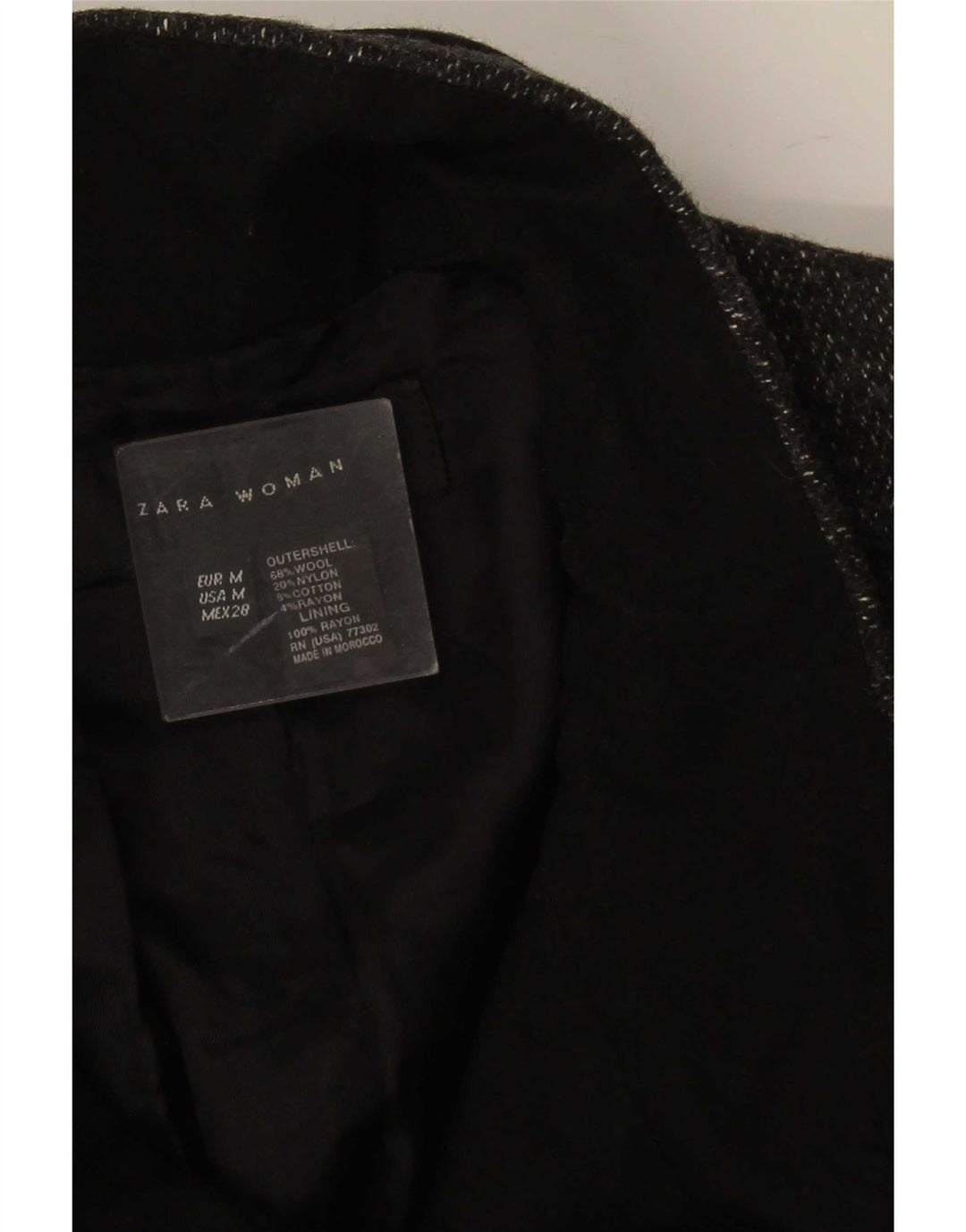 Zara Γυναικείο Πανωφόρι UK 14 Medium Grey Wool