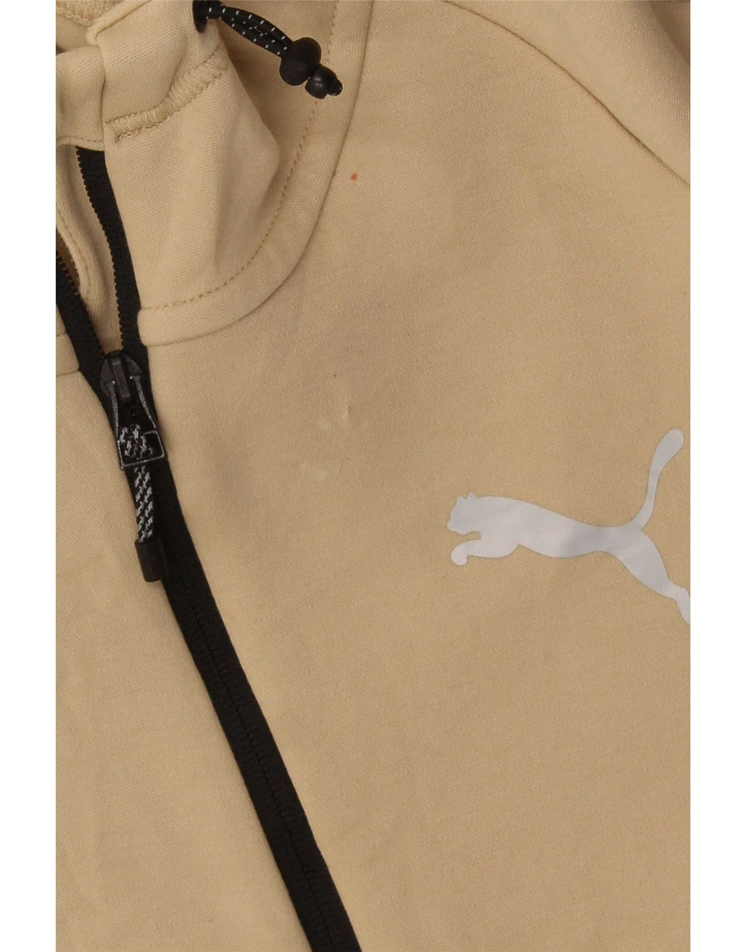 Puma Herren-Kapuzenpullover mit Reißverschluss, mittelbeige Baumwolle