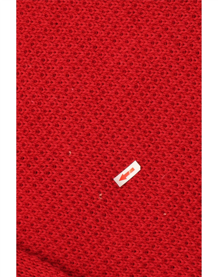Marks & Spencer Womens Oversized Boat Neck Jumper Sweater UK 10 Small Red