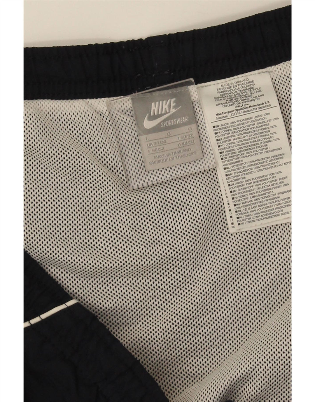 Nike Mens Swimming Shorts Large Navy Blue Polyester