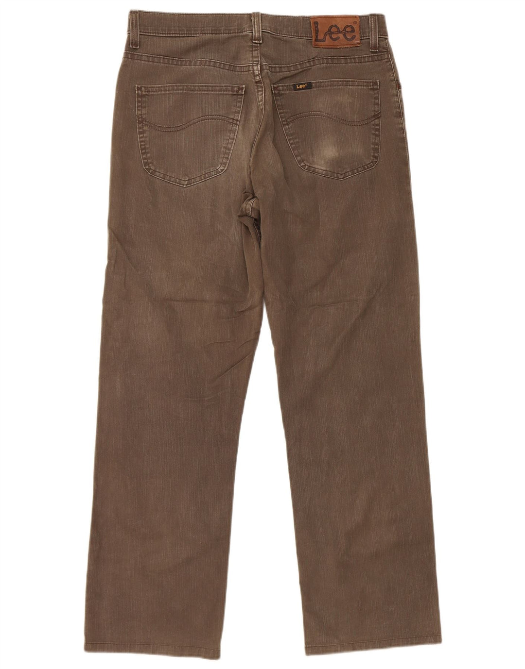 Lee Mens Straight Jeans W32 L29 Brown Cotton