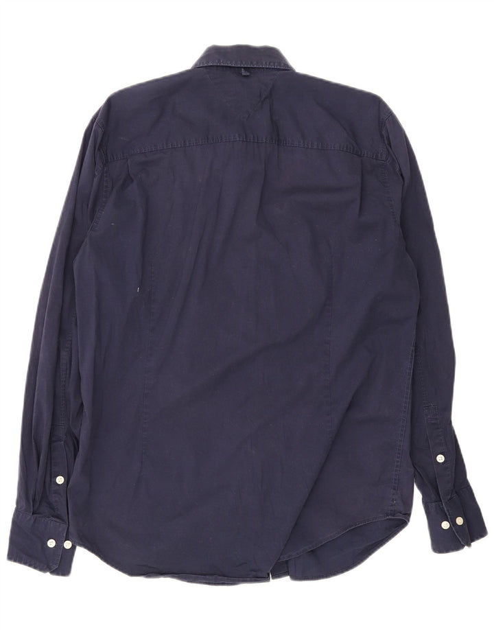 Tommy Hilfiger Mens Shirt XL Navy Blue Cotton