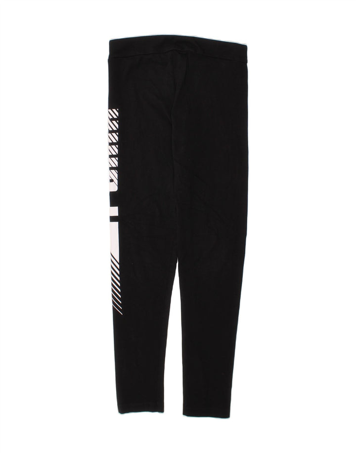 PUMA Girls Graphic Leggings 11-12 Years  Black Vintage Puma and Second-Hand Puma from Messina Hembry 