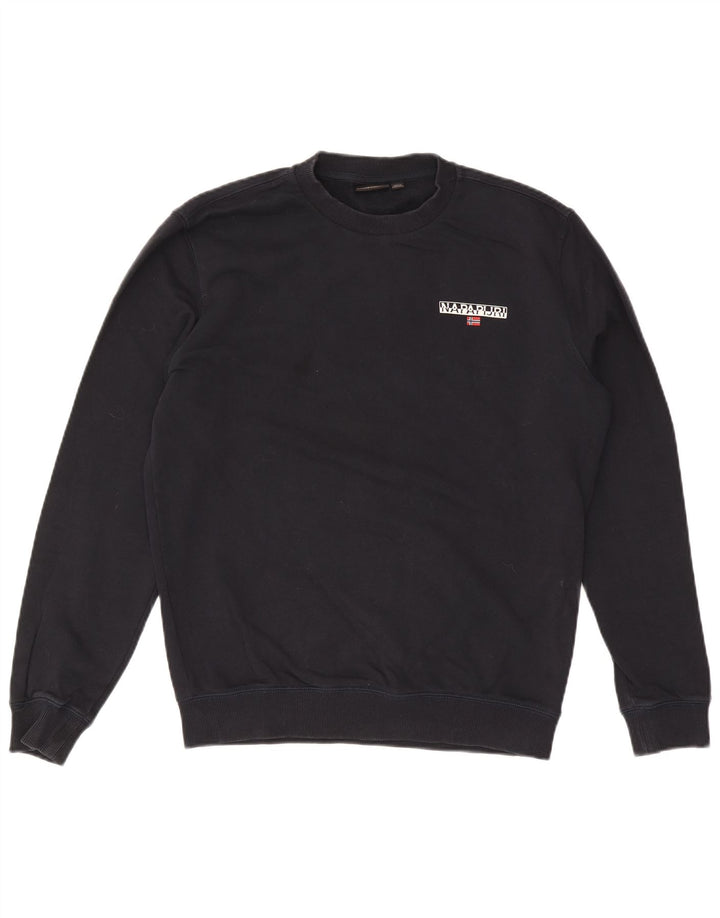Napapijri Mens Geographic Sweatshirt Jumper Medium Navy Blue Cotton