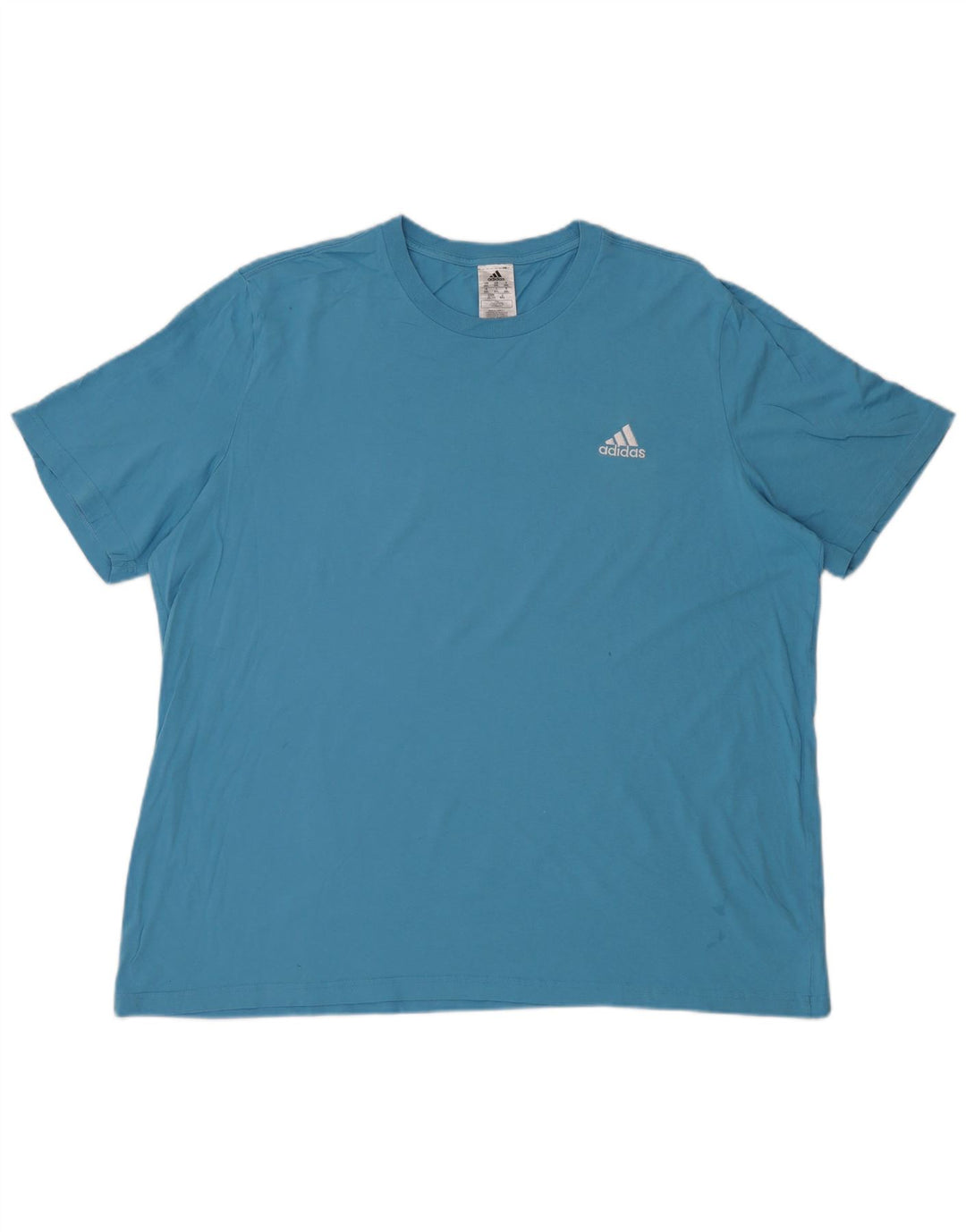 Adidas Mens T-Shirt Top 2XL Blue Cotton