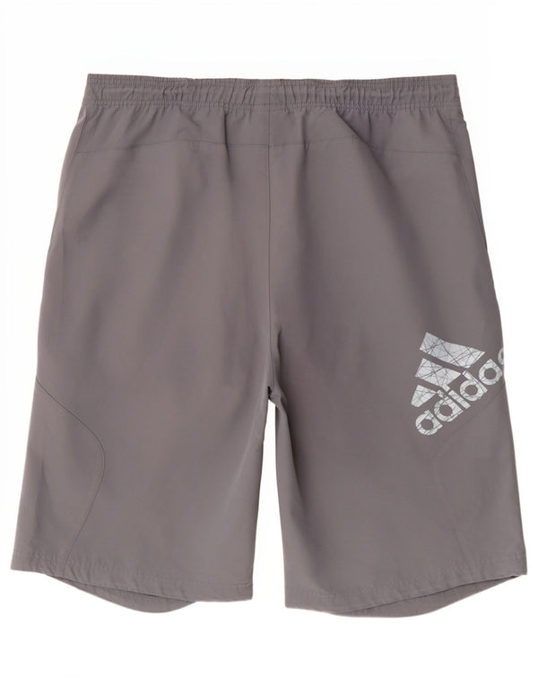 Adidas Mens Graphic Sport Shorts Large Grey Polyester Sports