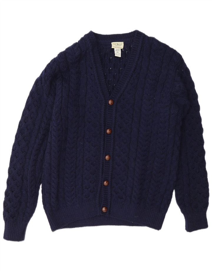Maglione cardigan da uomo L.L.Bean in lana blu navy media