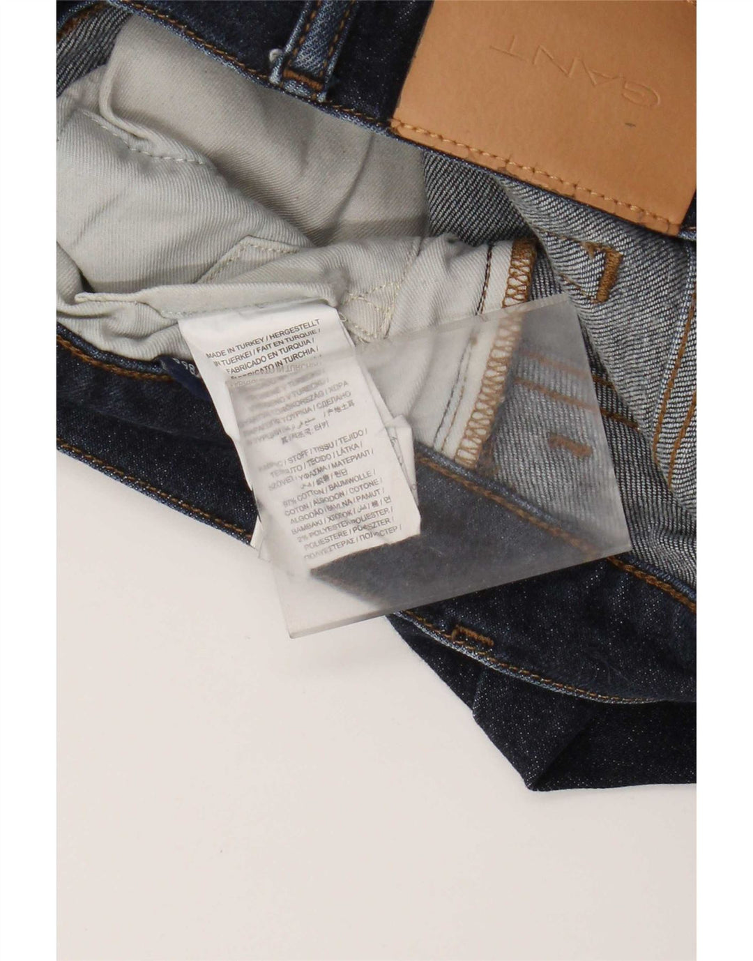 Gant Jean Slim Homme W32 L32 Bleu Marine Coton