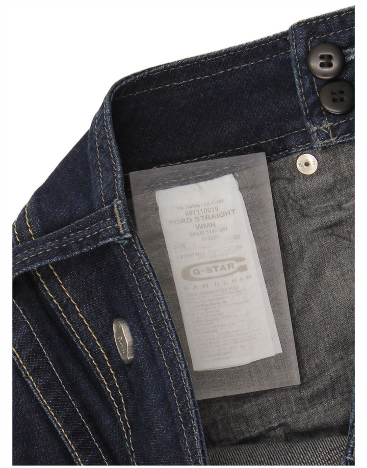 G-STAR Womens Straight Jeans  W30 L29 Navy Blue Cotton