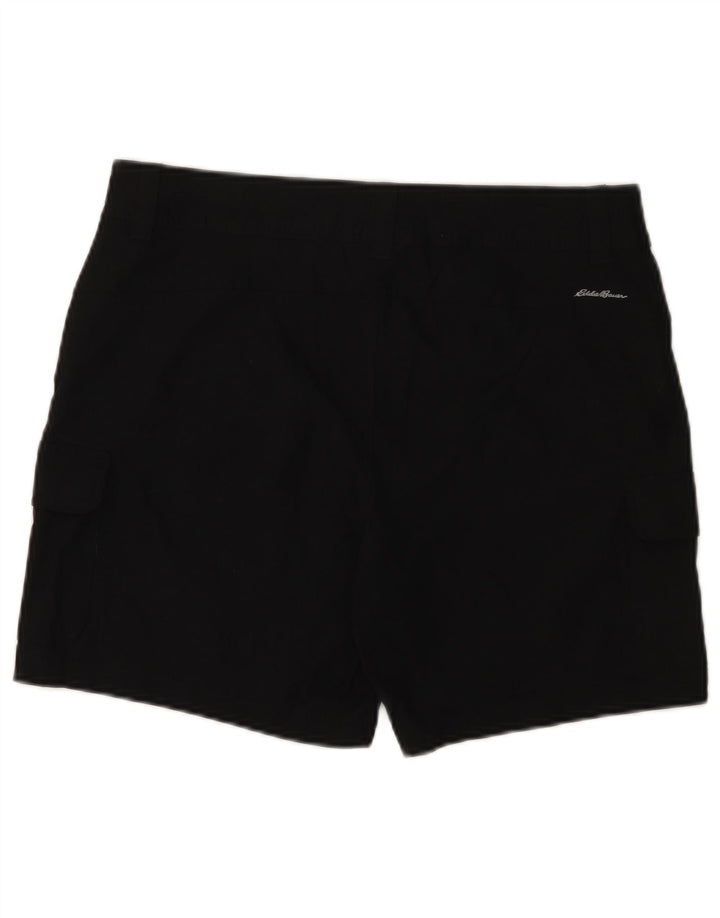 Damskie spodenki bojówki Eddie Bauer US 12 Large W34 z czarnego nylonu