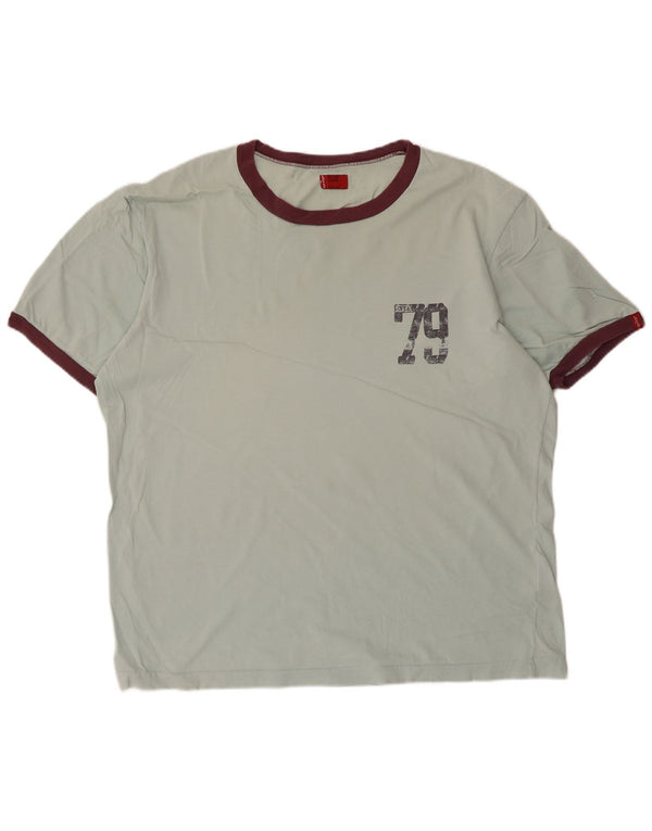 T-shirt grafica da uomo Levi's Top XL in cotone blu
