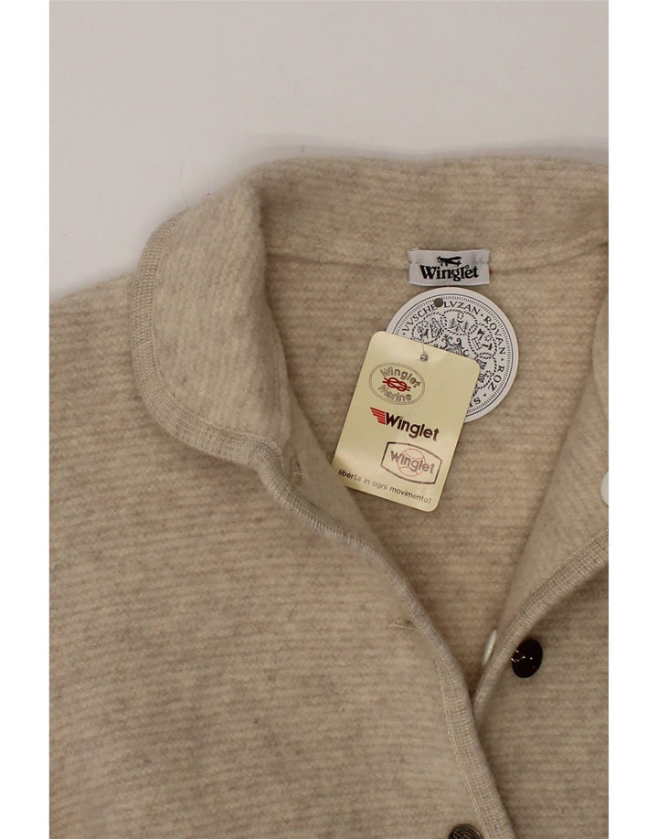 WINGLET Girls Overcoat 9-10 Years Beige Wool Vintage Winglet and Second-Hand Winglet from Messina Hembry 