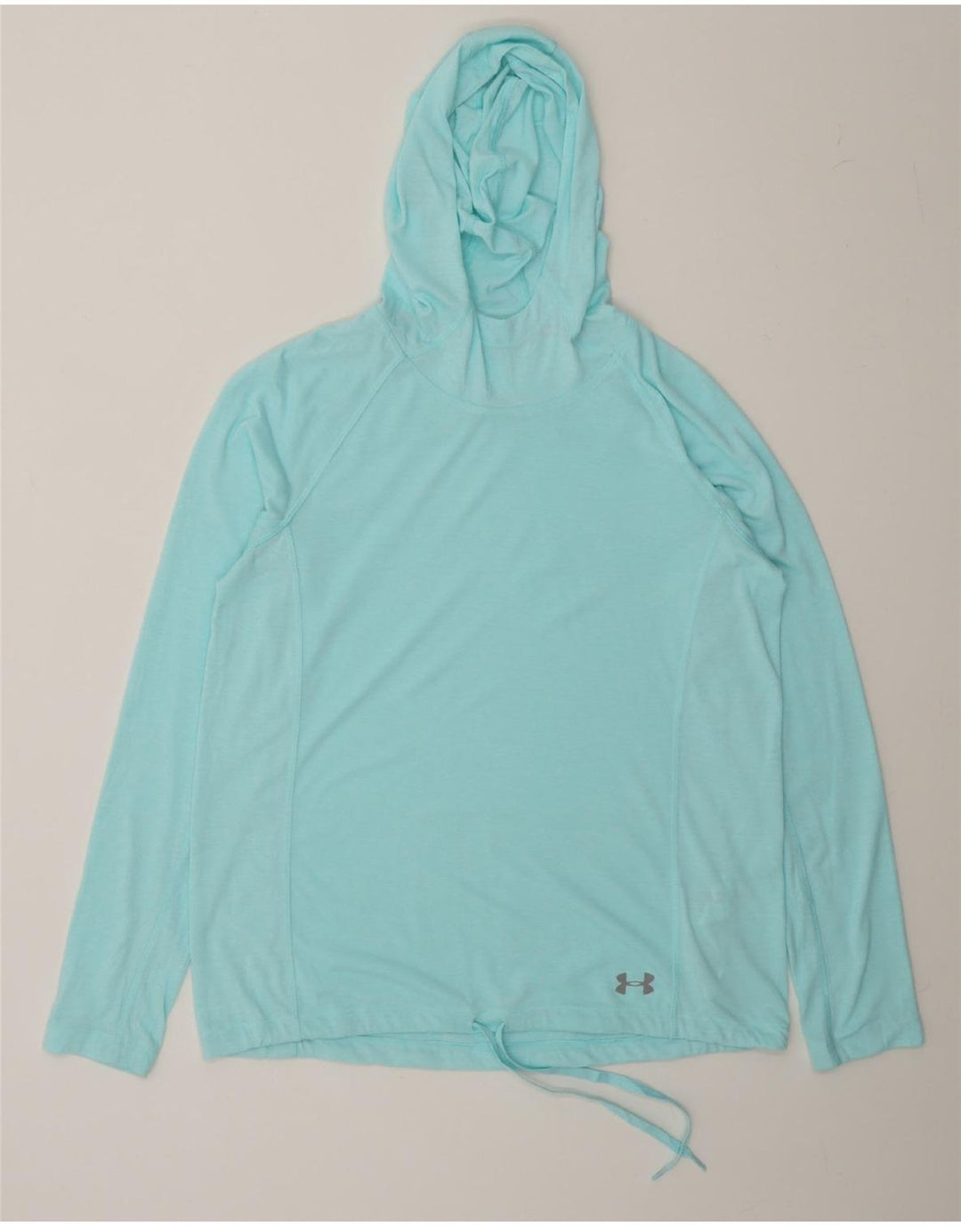 UNDER ARMOUR Womens Hoodie Jumper UK 14 Medium Blue Vintage Under Armour and Second-Hand Under Armour from Messina Hembry 