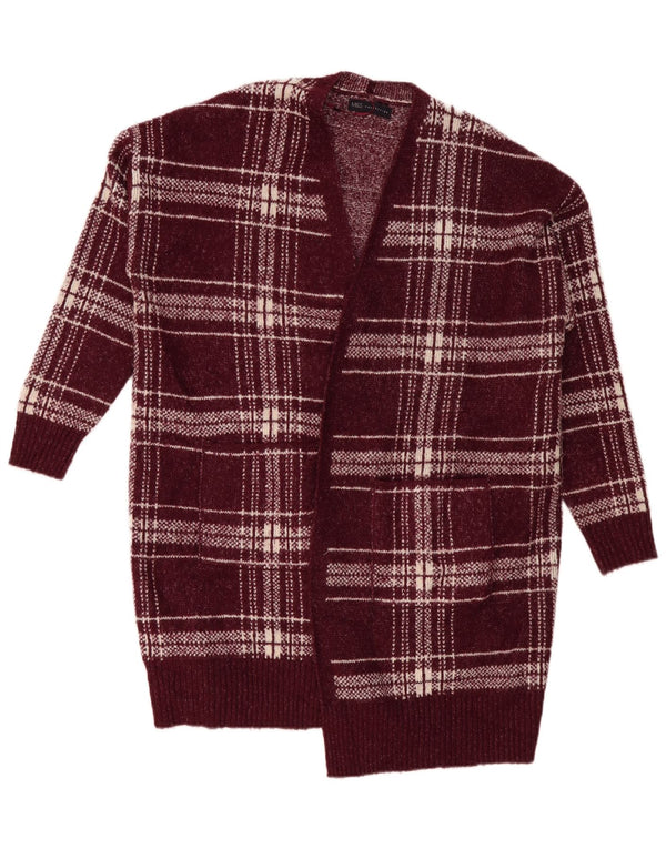 Marks & Spencer Dame Longline Cardigan Sweater UK 18 XL Burgundy