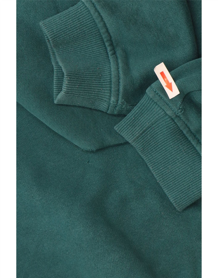 Ellesse Womens Graphic Sweatshirt Jumper UK 12 Medium Green Cotton