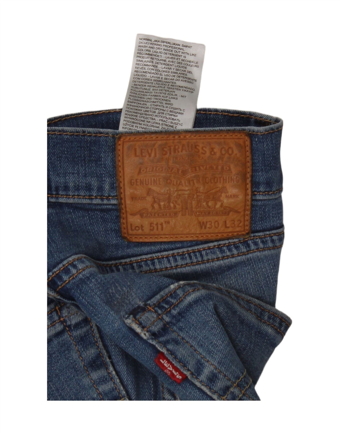 LEVI'S Womens 511 Slim Jeans W30 L32 Blue Cotton Vintage Levi's and Second-Hand Levi's from Messina Hembry 