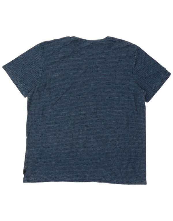 T-shirt Quiksilver da uomo Modern Fit 2XL cotone gessato blu