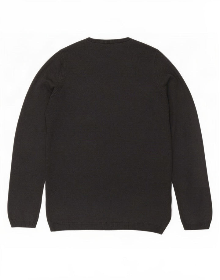 Maglione maglione girocollo da uomo Marks & Spencer piccolo acrilico blu navy
