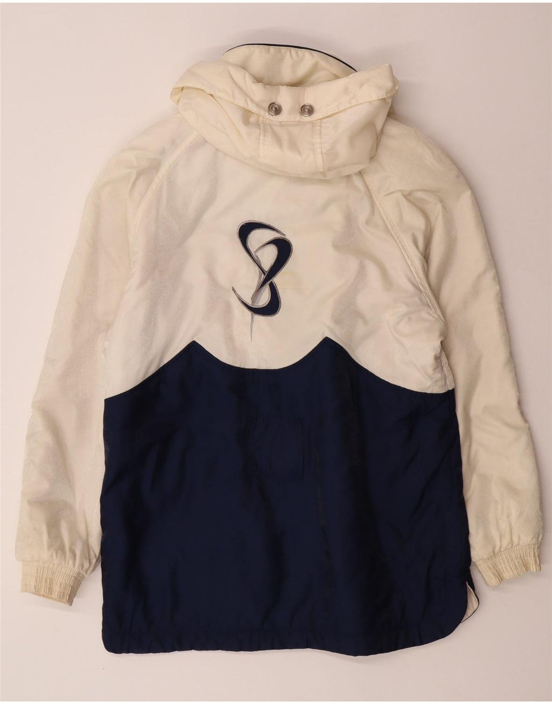 SPORTALM Womens Oversized Graphic Windbreaker Coat EU 38 Medium Off White