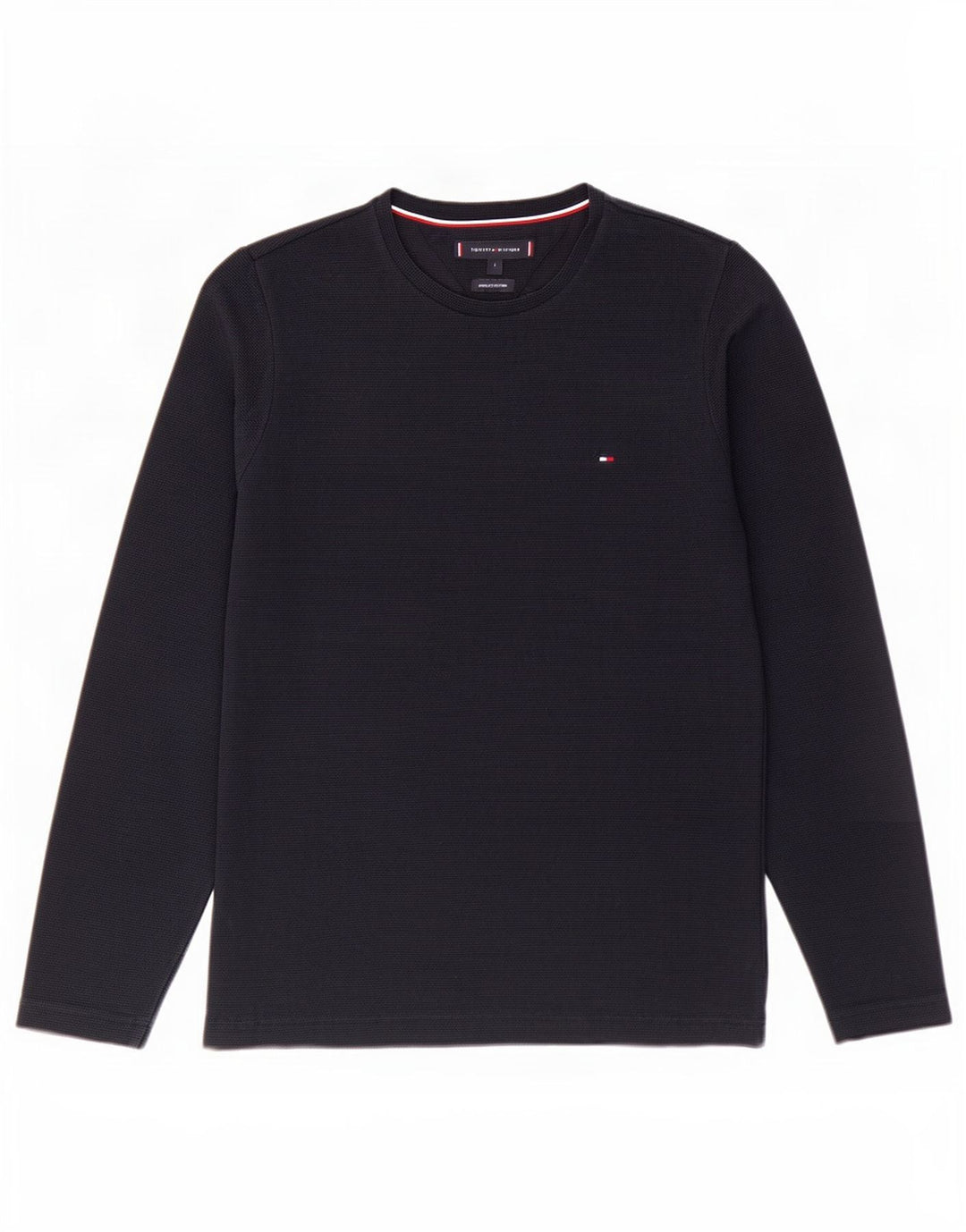 Tommy Hilfiger Mens Top Long Sleeve Small Navy Blue Cotton