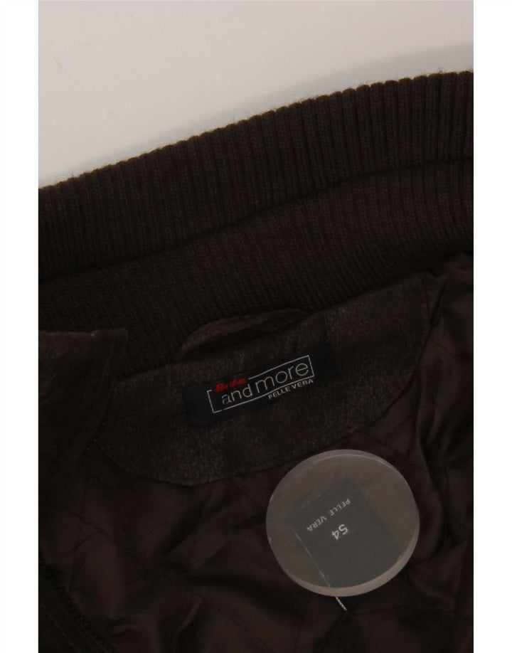 Bata and More Herre Militær Læderjakke IT 54 2XL Brun