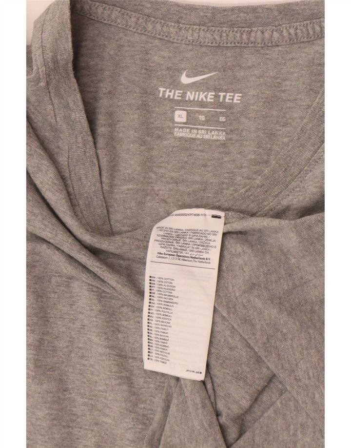 Nike T-shirt top til mænd XL Grå flækket bomuld