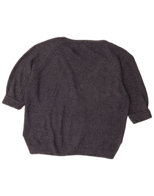 Fat Face Cardigan ouvert surdimensionné à manches 3/4 pour femme UK 18 XL Gris