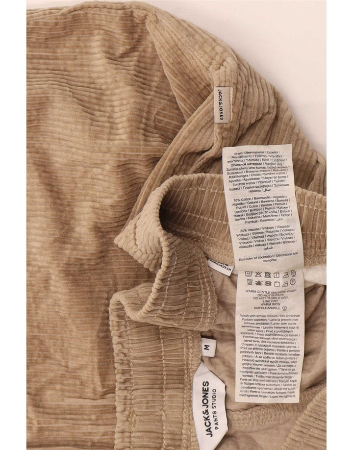 Jack & Jones Mens Corduroy Shorts Medium W36 Beige Cotton