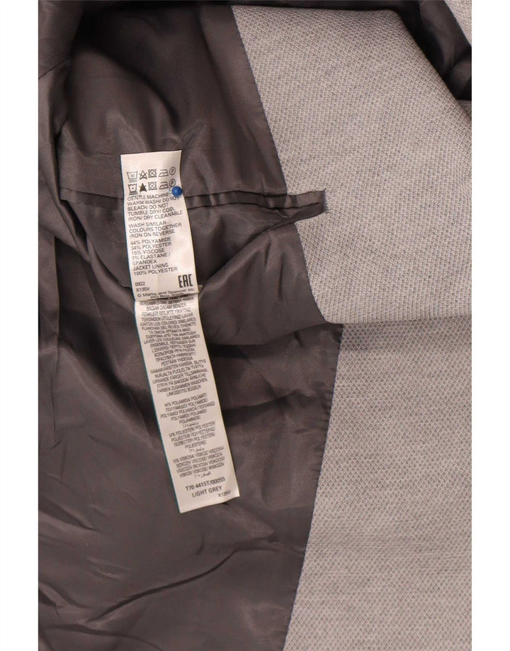Marks & Spencer jachetă pentru bărbați cu 2 nasturi, UK 48 2XL, poliamidă gri