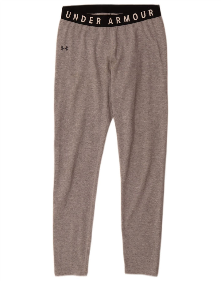 Under Armour Womens Graphic Leggings UK 14 Medium Grey Flecked