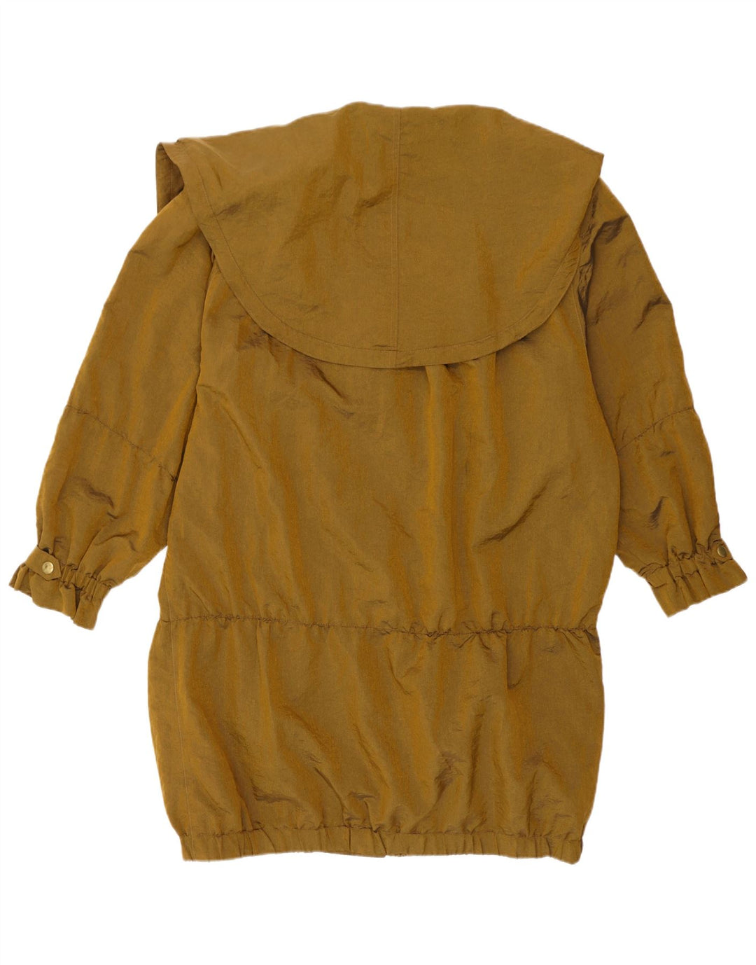 Vintage Womens Oversized Raincoat UK 10 Small Gold