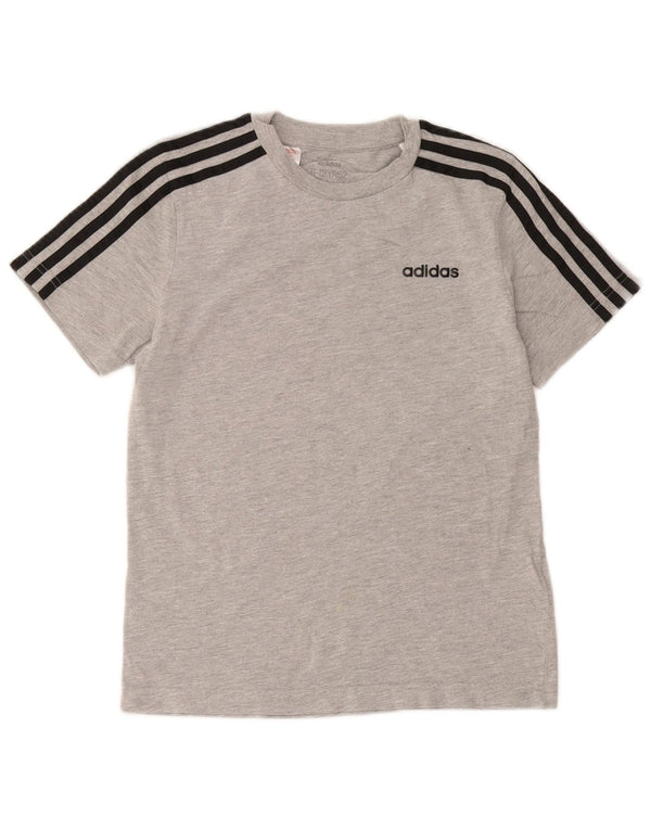 Adidas Boys T-Shirt Top 11-12 år Grå Flecked Bomuld