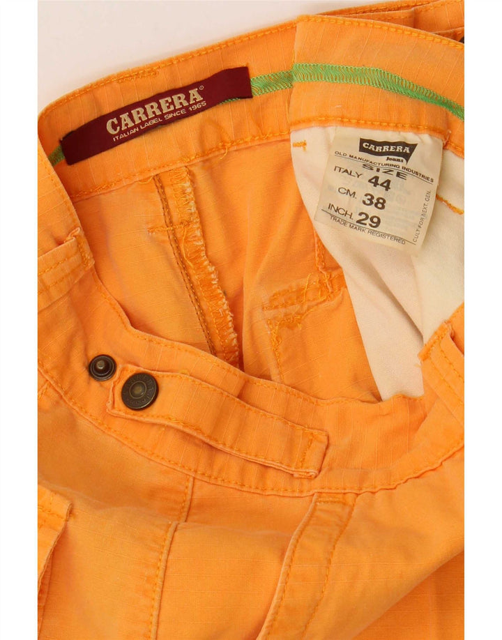 Carrera Mens Cargo Shorts W29 Pequeño Algodón Naranja