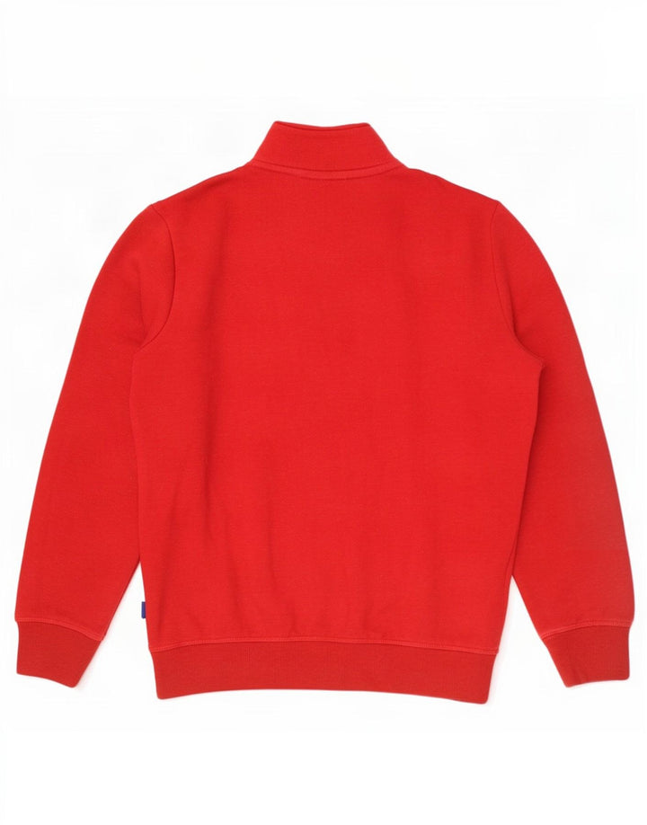 Superdry Sweat-Shirt Zip Neck Homme Rouge Moyen Coton