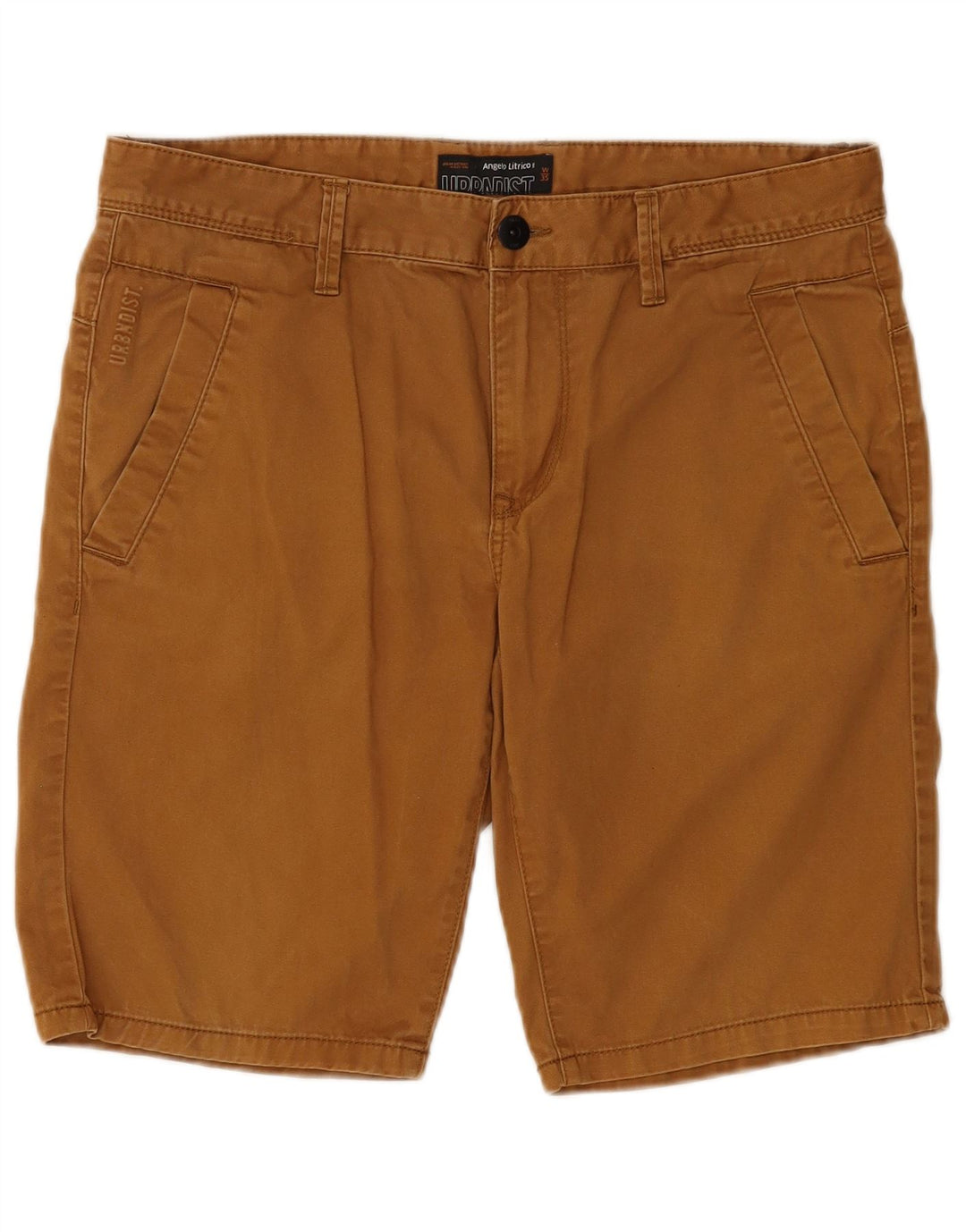 ANGELO LITRICO Mens Chino Shorts W35 Large Brown Cotton