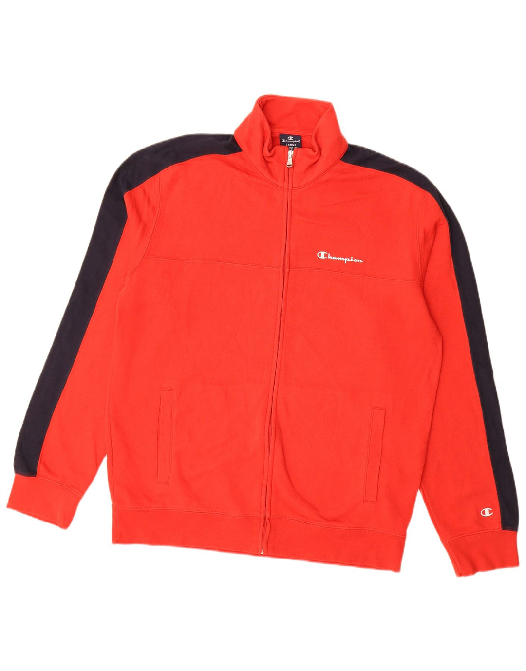 Champion Veste de survêtement pour homme Large Rouge Colorblock Polyester