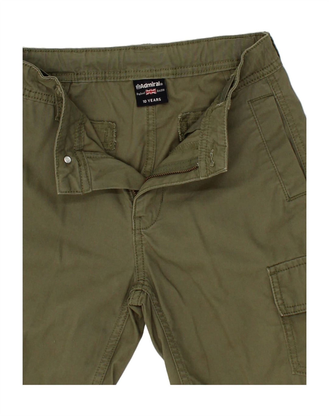 ADMIRAL Boys Cargo Shorts 9-10 Years W24 Khaki Cotton Vintage Admiral and Second-Hand Admiral from Messina Hembry 