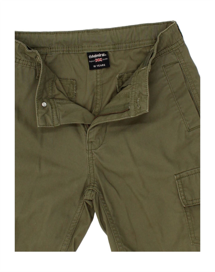 ADMIRAL Boys Cargo Shorts 9-10 Years W24 Khaki Cotton Vintage Admiral and Second-Hand Admiral from Messina Hembry 