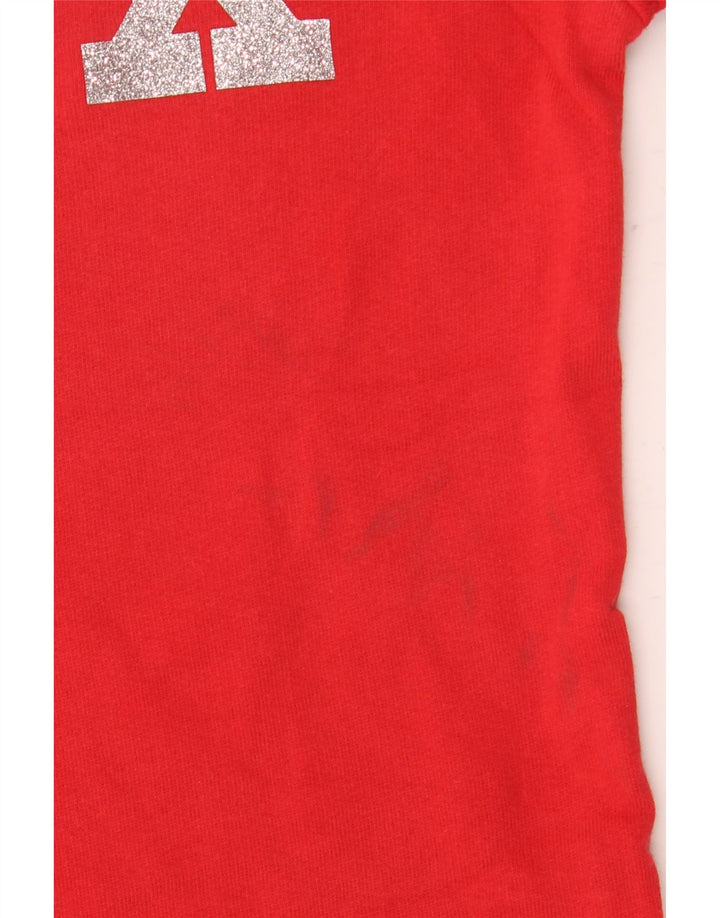 Pyrex Sweat-shirt surdimensionné graphique pour femme UK 10 Petit coton rouge