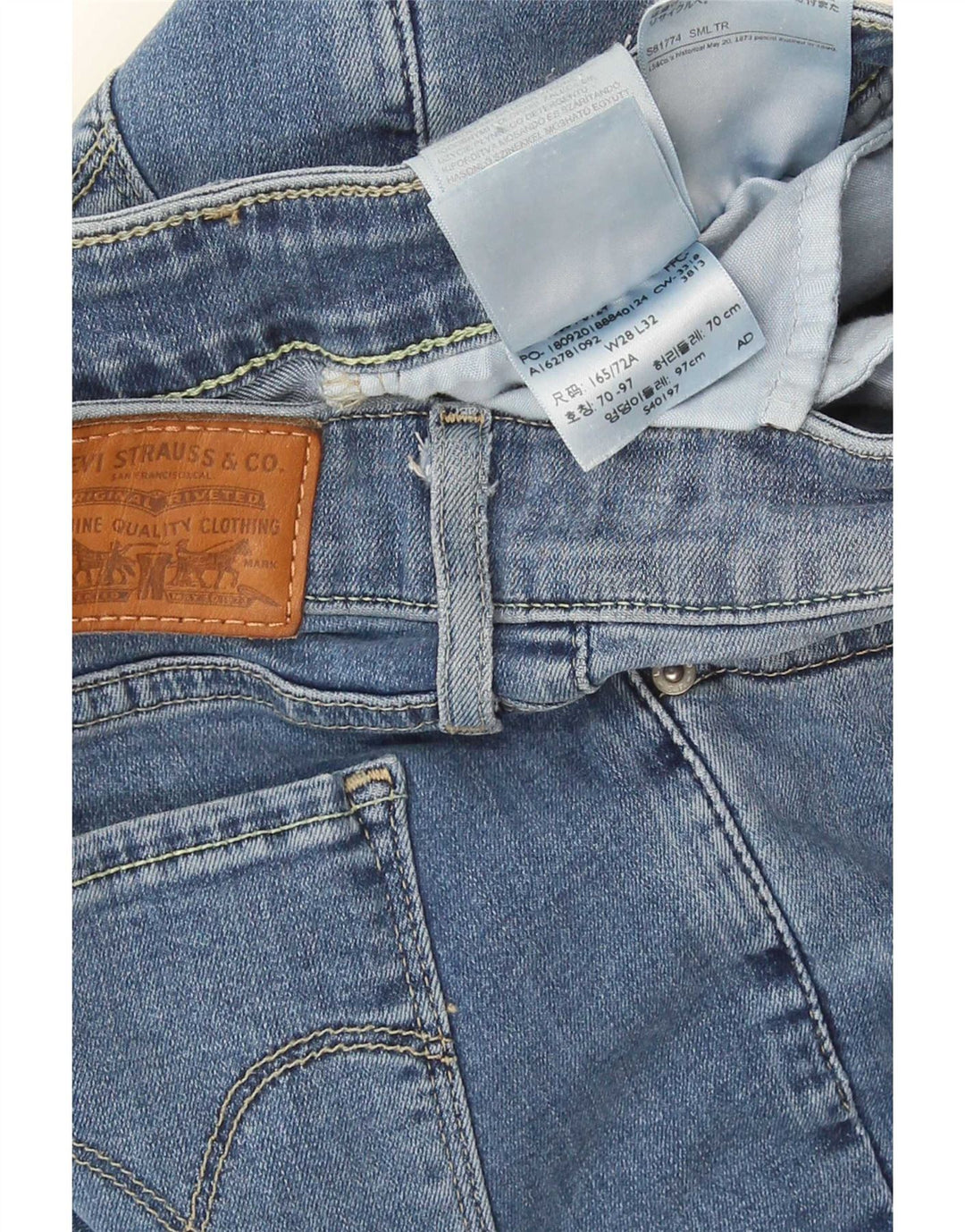 Jeans Levi's 712 Slim da donna W28 L32 in cotone blu