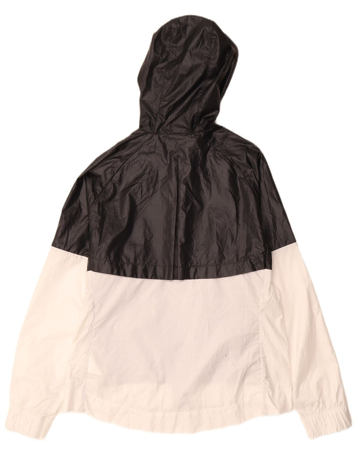 Nike Damen-Regenjacke mit Kapuze, UK 16, Größe L, Schwarz, Colourblock-Polyester