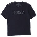 Мужская футболка Guess с графическим рисунком, средний темно-синий хлопок