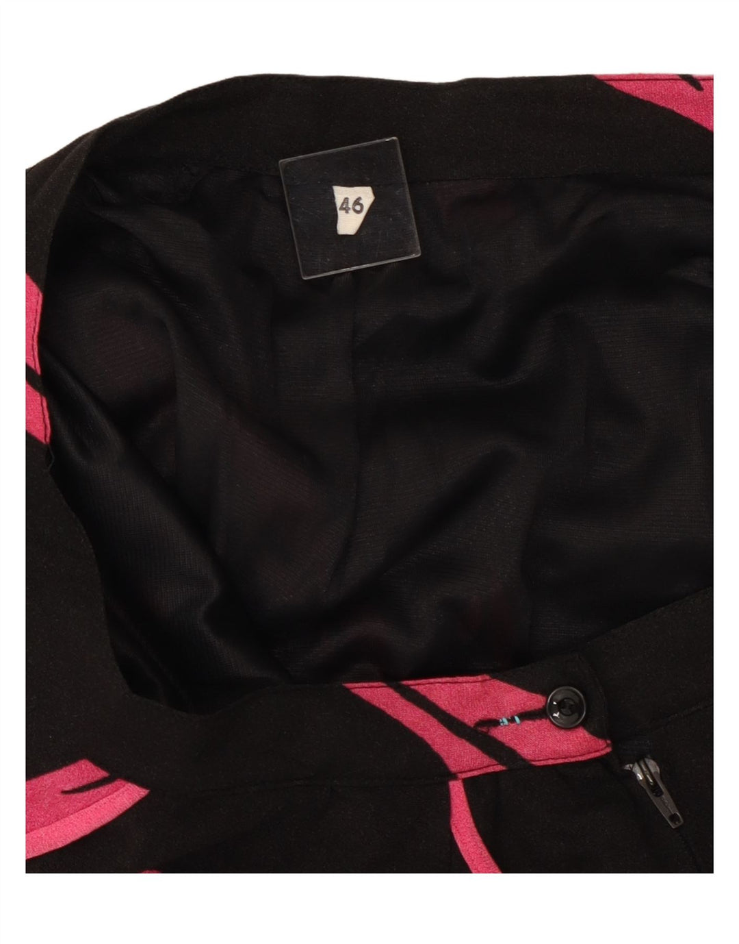 Fustă A-Line pentru femei VINTAGE cu model abstract IT 46 Large W32 Black