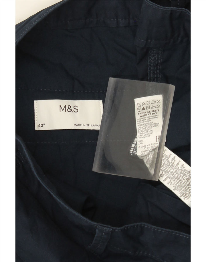 Pantaloncini cargo da uomo Marks & Spencer W42 2XL cotone blu navy