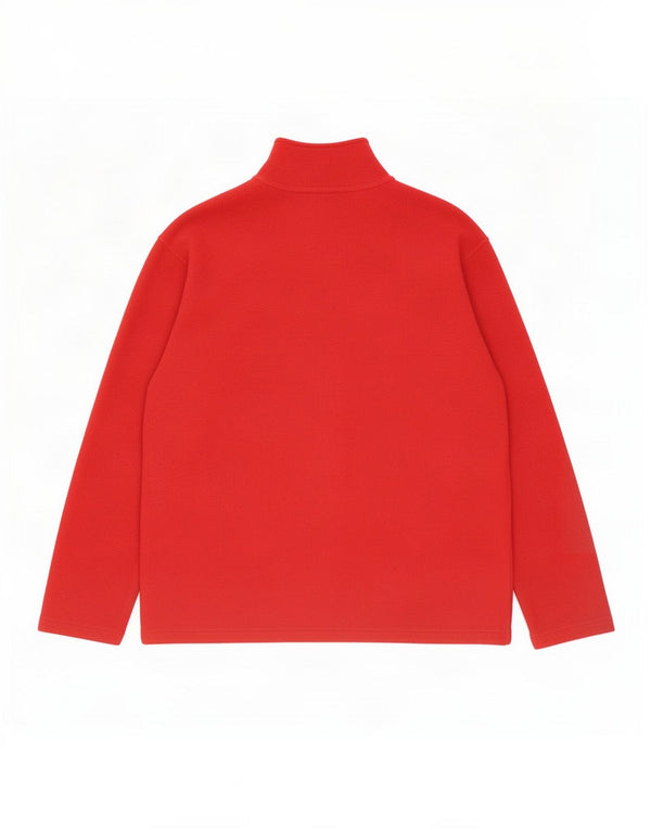 The North Face Pull polaire à col zippé pour homme Large Rouge Polyester