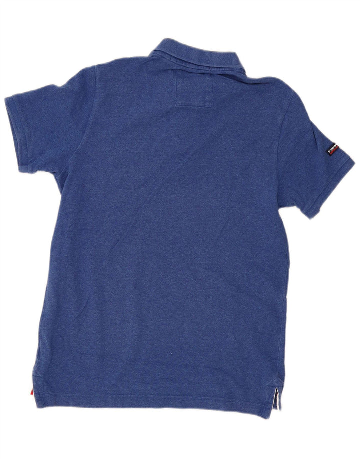 Superdry Mens Polo Shirt XL Blue Cotton