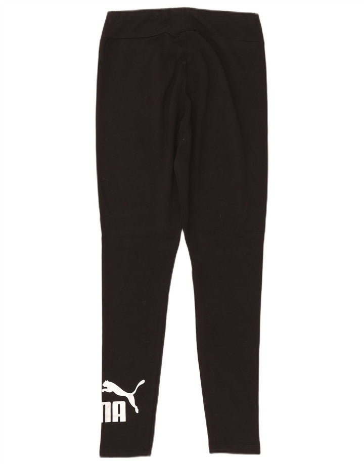 PUMA Womens Graphic Leggings UK 12 Medium Black Synthetic