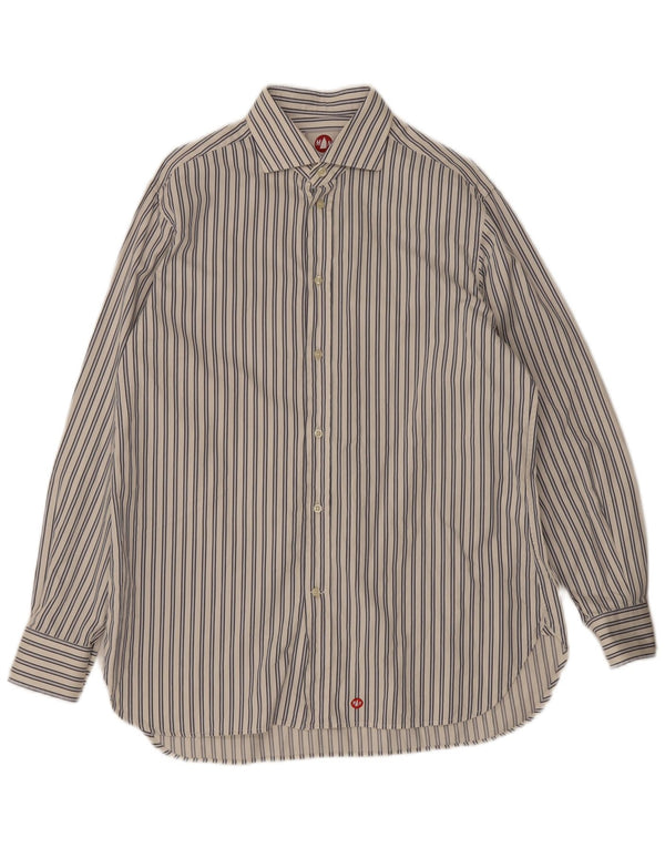 Murphy & Nye Herreskjorte Medium hvid stribet
